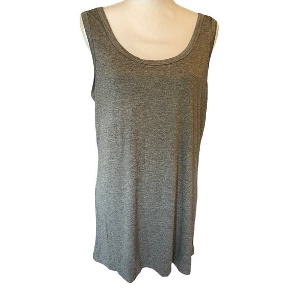 NorthCrest Essential Tank Top Grey 1X 16-18 Longer Length Womens Shirt New - Picture 2 of 12